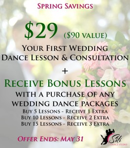 Wedding Dance Lessons spring savings bonus free lessons - siti dance studio